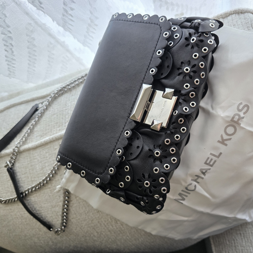 Michael Kors Black Leather Shoulder Bag
